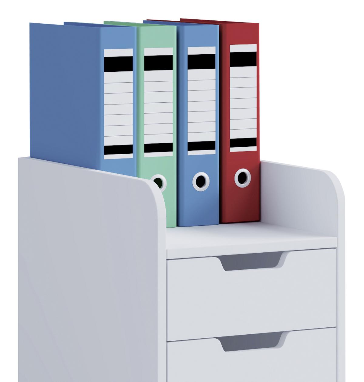 Predalnik Na Kolescih Konal, Bela - bela, Konvencionalno, umetna masa/leseni material (33/65/40cm) - MID.YOU