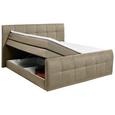 Boxspringbett in Sandfarbe ca. 180x200 cm inkl. Topper - Sandfarben, Basics, Holzwerkstoff/Kunststoff (180/200cm) - Livetastic Boxspringbett in Sandfarbe ca. 180x200 cm inkl. Topper - Sandfarben, Basics, Holzwerkstoff/Kunststoff (180/200cm) - Livetastic