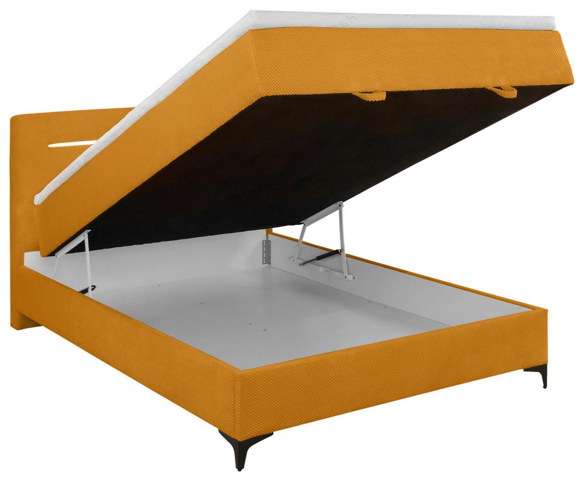 Box Krevet Jerry - boje senfa/crna, Konvencionalno, tekstil (100/200cm) - Mömax