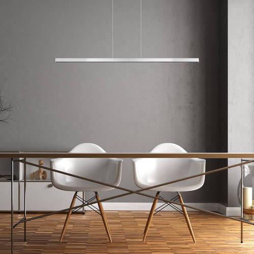 LED-Hängeleuchte Dentsy Alufarben/Schwarz max. 43 Watt - Schwarz/Alufarben, KONVENTIONELL, Metall (120/9/120cm) - Globo