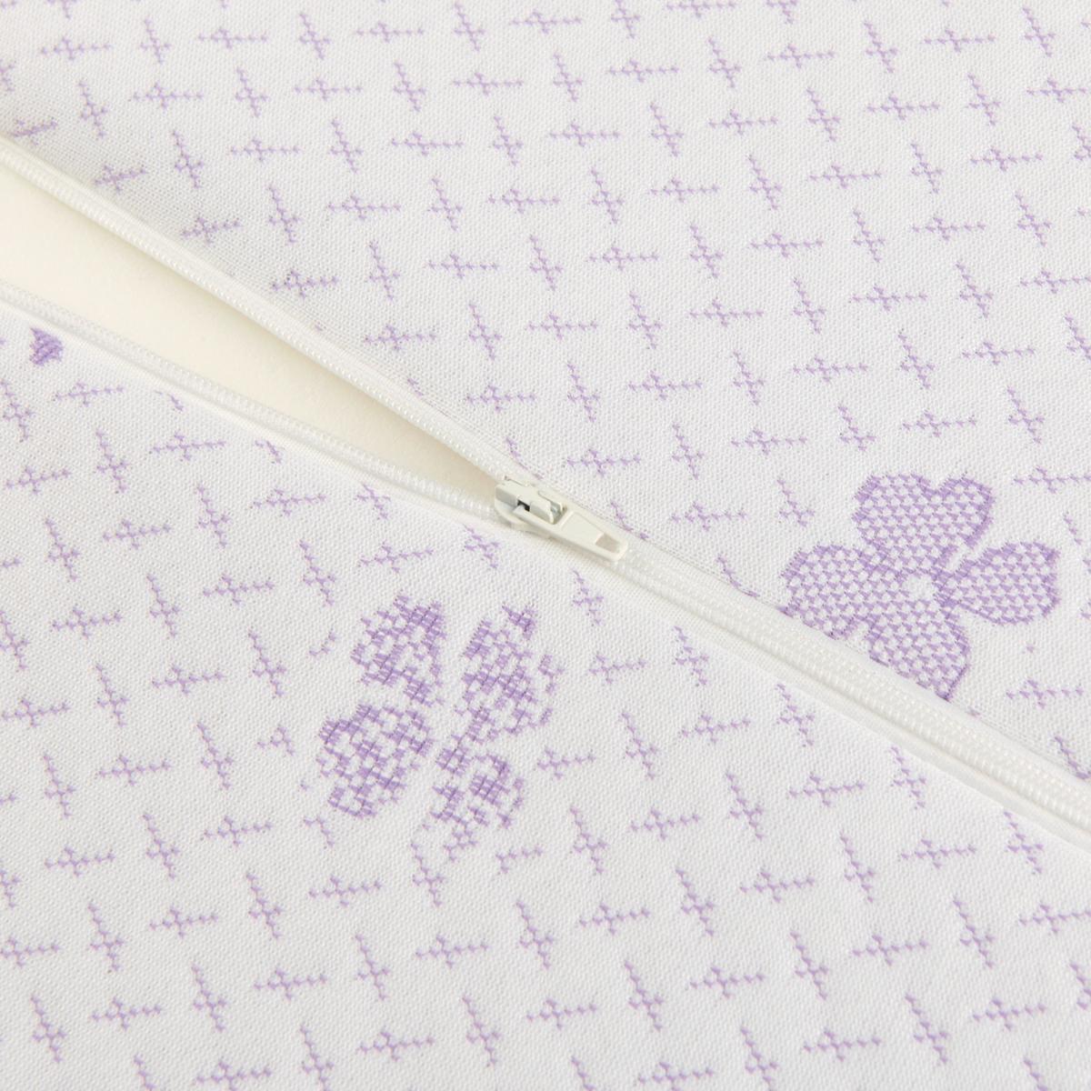Nackenkissen Lavendel in Weiss ca. 30x47cm - Weiss, Textil (30/47cm) - Nadana