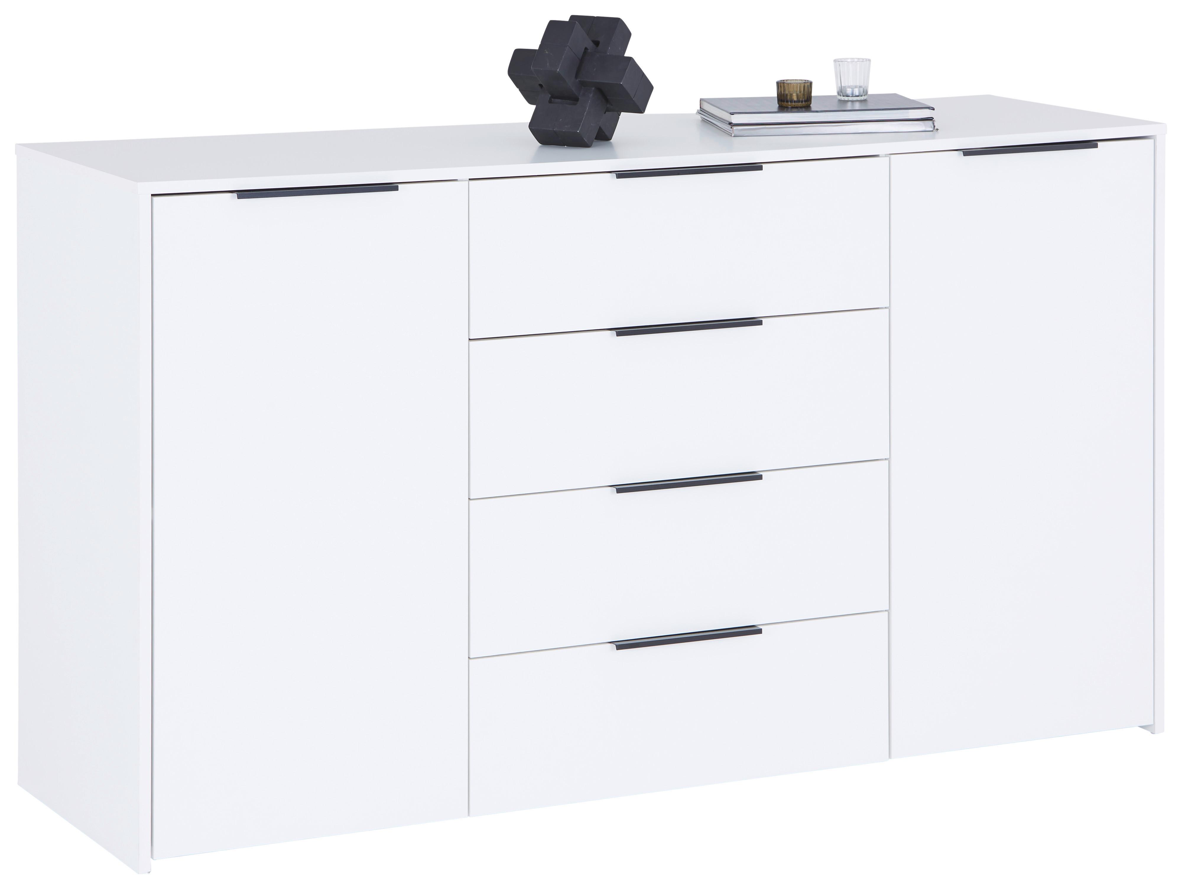 Comodă ALAN 5 - alb, Modern, material pe bază de lemn (161/93,4/50cm) - Modern Living