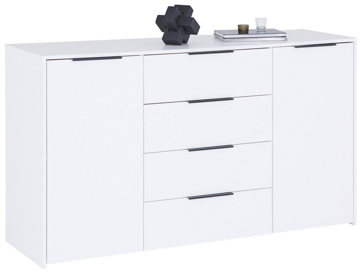 Comodă ALAN 5 - alb, Modern, material pe bază de lemn (161/93,4/50cm) - Modern Living