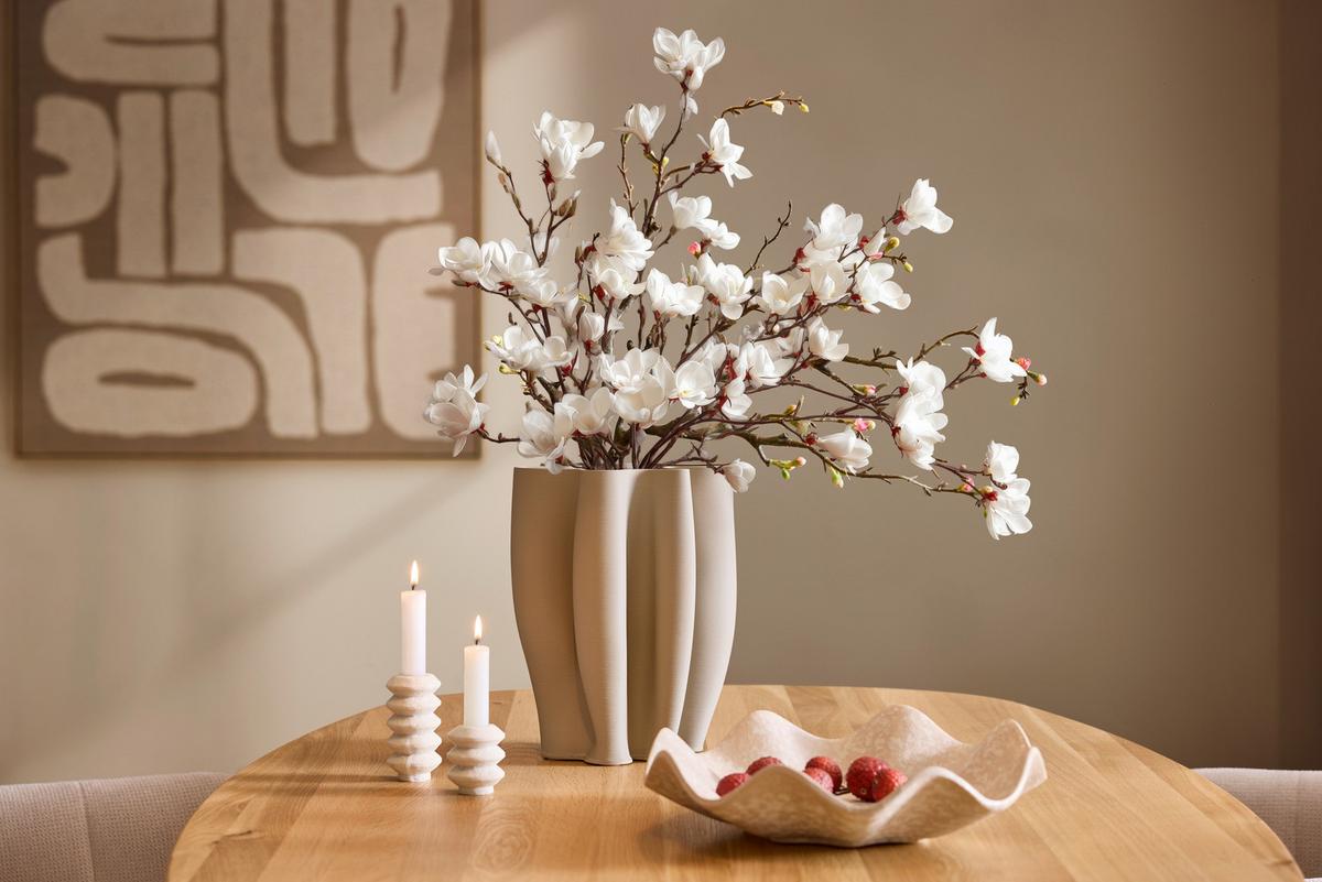 Skleda Za Sadje Shiny Silver - krem barve, Moderno, keramika (32,5/8,5cm) - Mömax