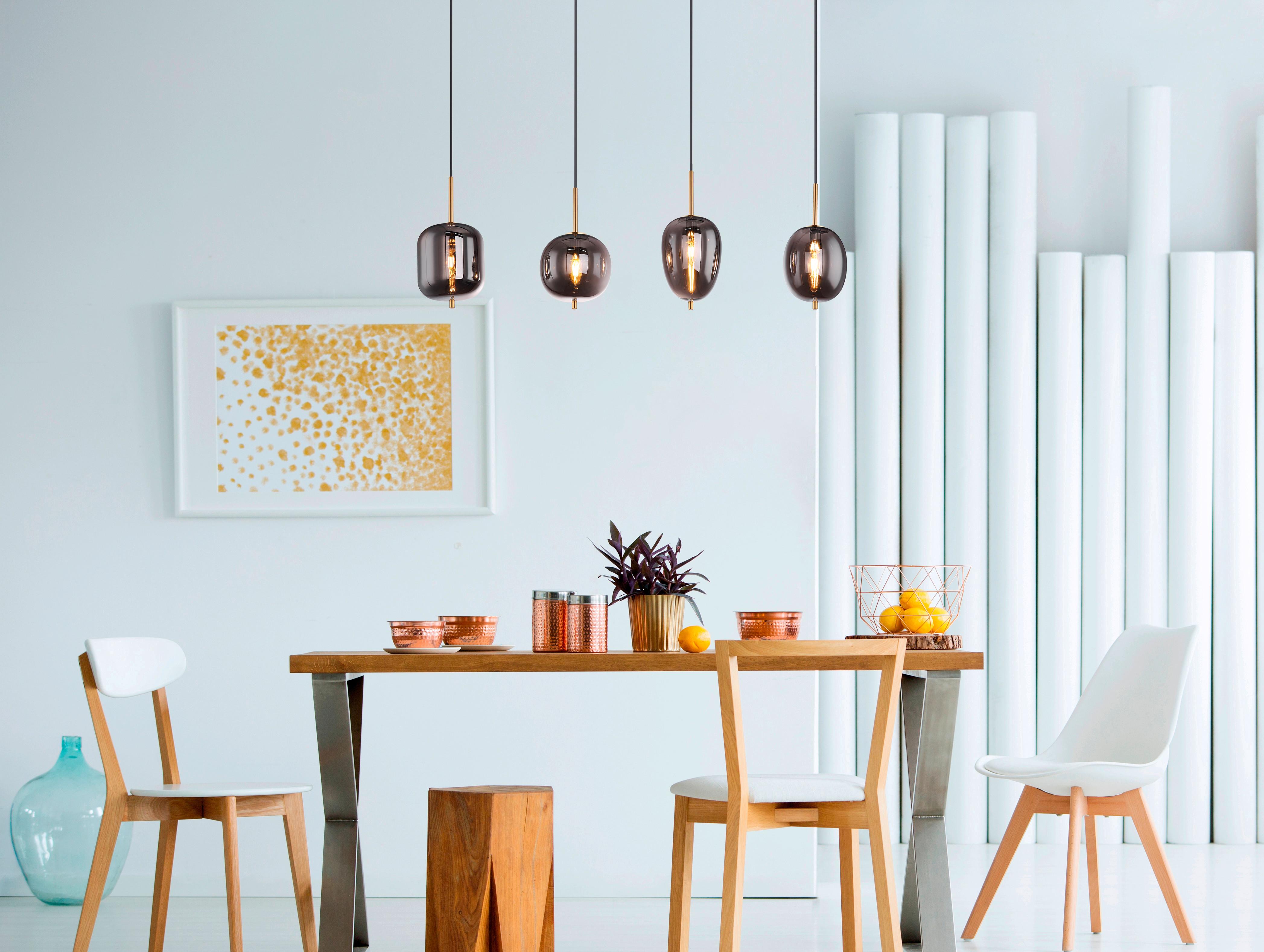 Hängeleuchte Blacky I Messingfarben max. 40 Watt - Messingfarben, Design, Glas/Metall (110/18,5/120cm) - Globo