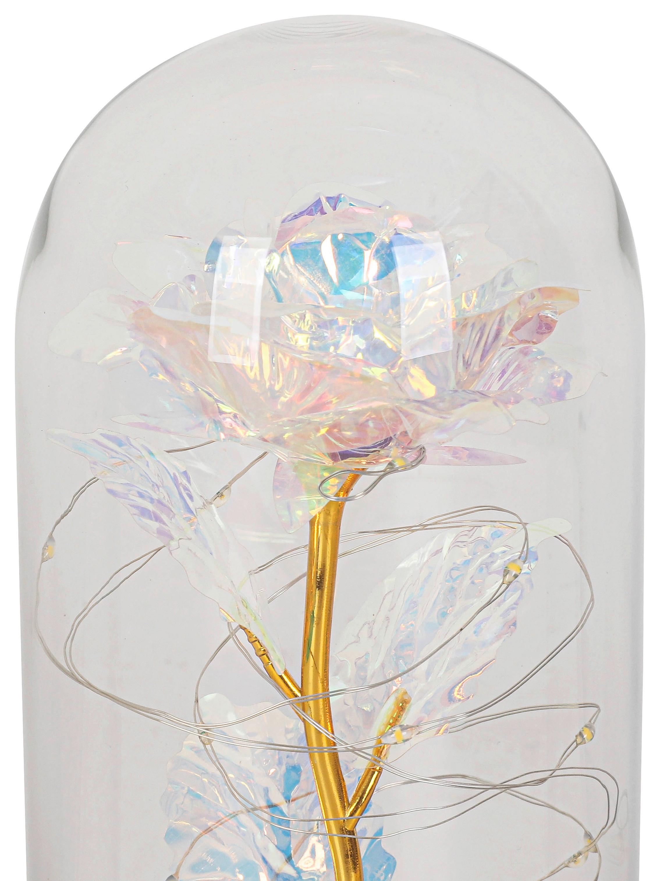 LED-DEKORATIONSLAMPA FLOWI - svart/transparent, Modern, plast (11/21cm) - Mömax