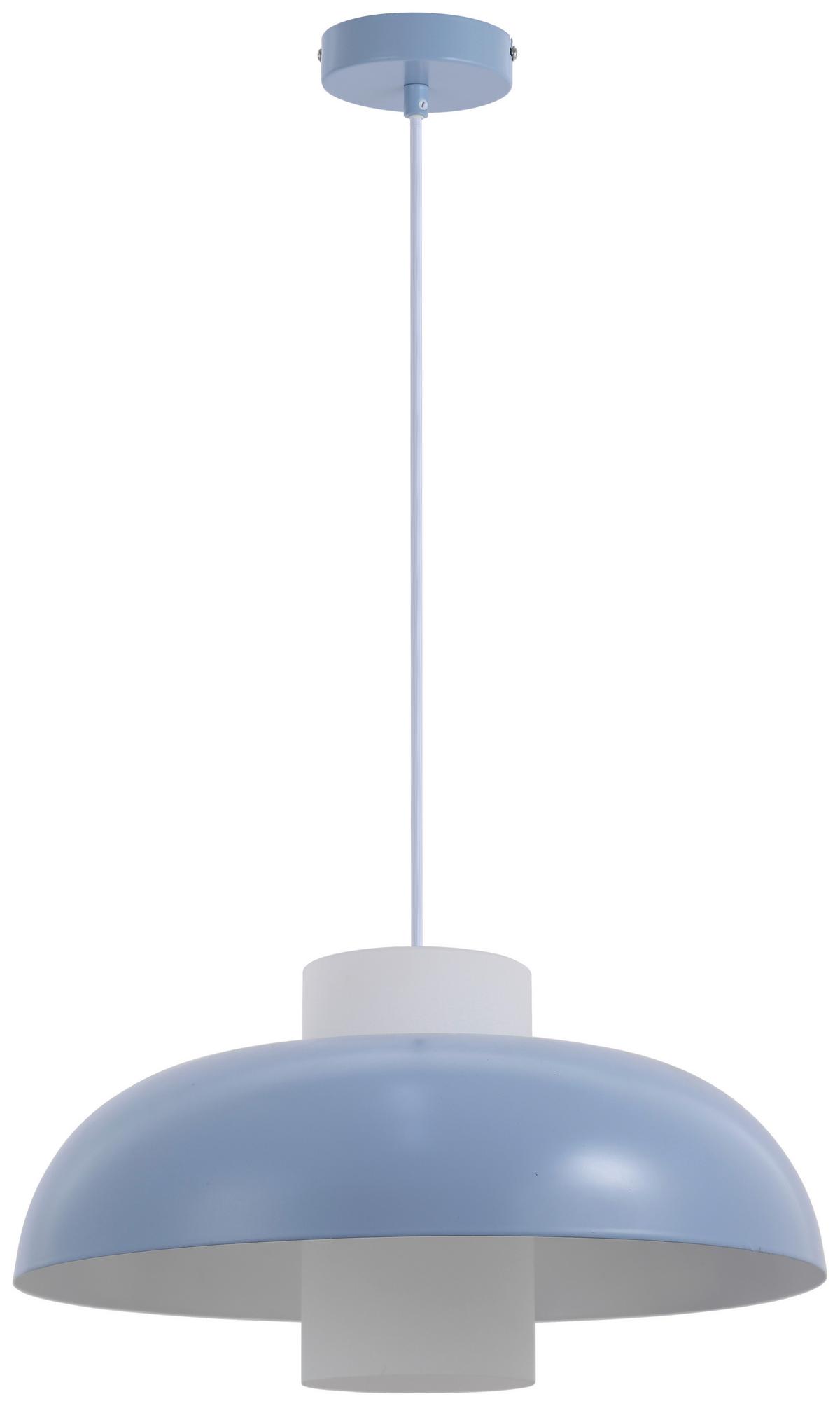 LAMPA WISZĄCA JULIE - niebieski/biały, Trend, metal/szkło (38/120cm) - Collet's Monde