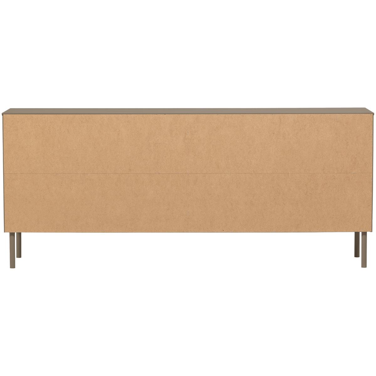 Sideboard Gunnar Schlammfarben B: 201 cm - Schlammfarben/Schwarz, Design, Holz/Metall (201/85/44cm) - Livetastic