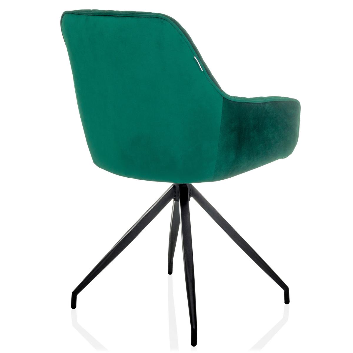 Naslanjač Elverum, Zelena - črna/zelena, Moderno, kovina/tekstil (58/87/57cm) - MID.YOU