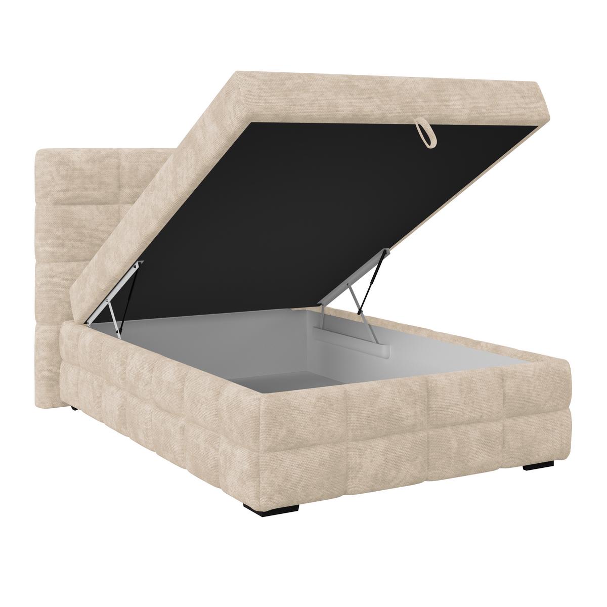 PAT BOX VEGA - alb/verde, Trend, lemn/textil (140/200cm) - Modern Living