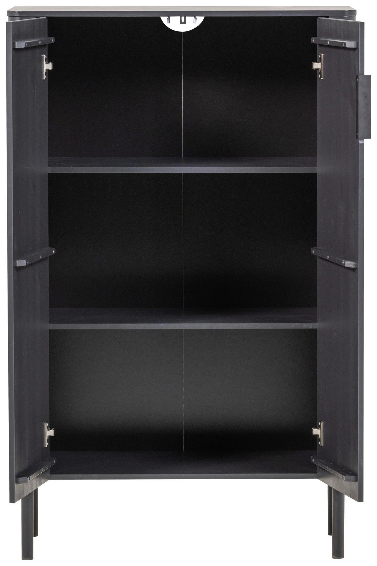 Schuhschrank Gunnar Schwarz B: 85 cm - Schwarz, Design, Holz/Metall (85/135/39cm) - Livetastic