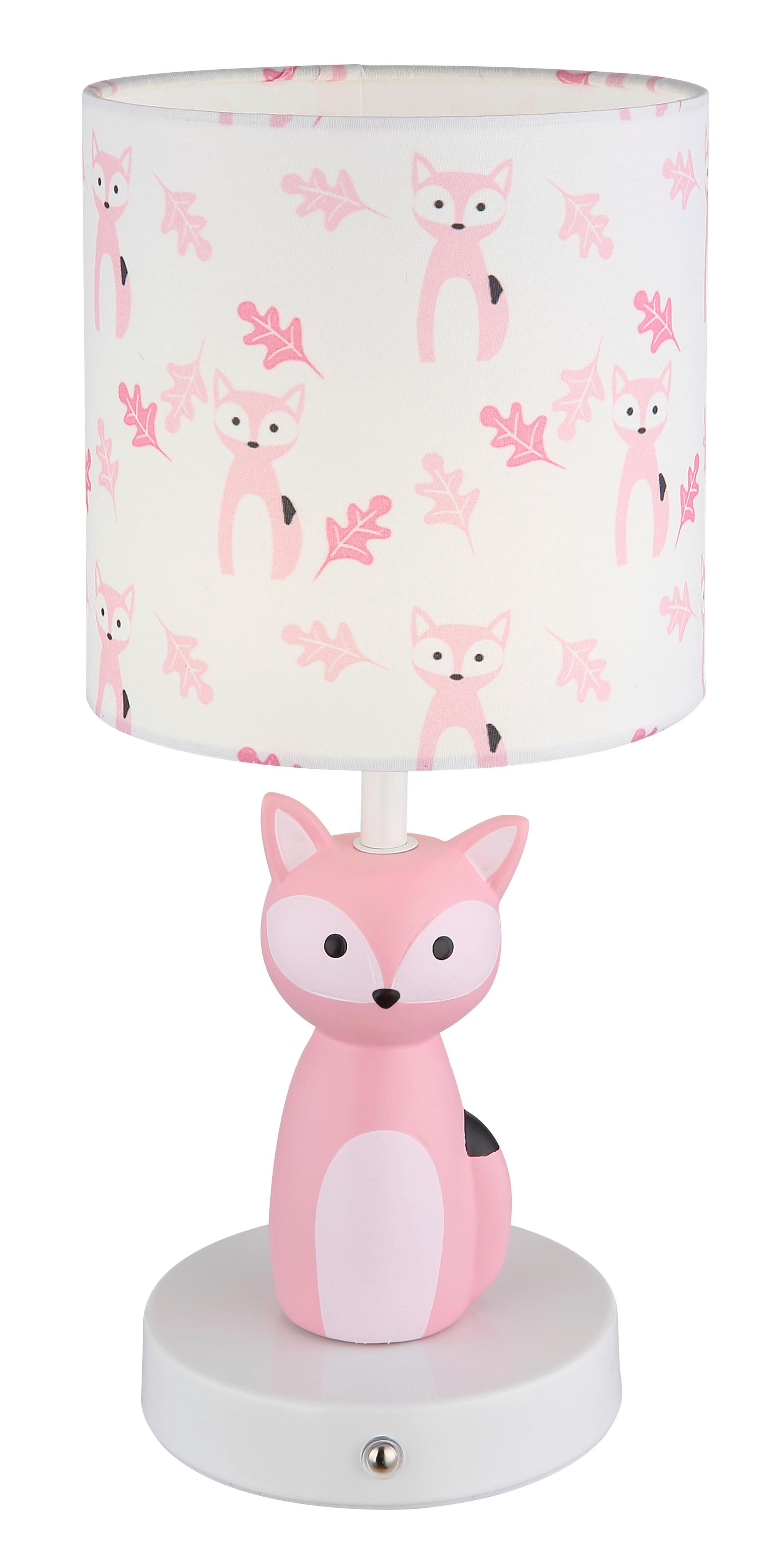 LED-TISCHLEUCHTE 21737P FOXY - Weiss/Pink, Trend, Keramik/Kunststoff (15/33,5cm) - Globo