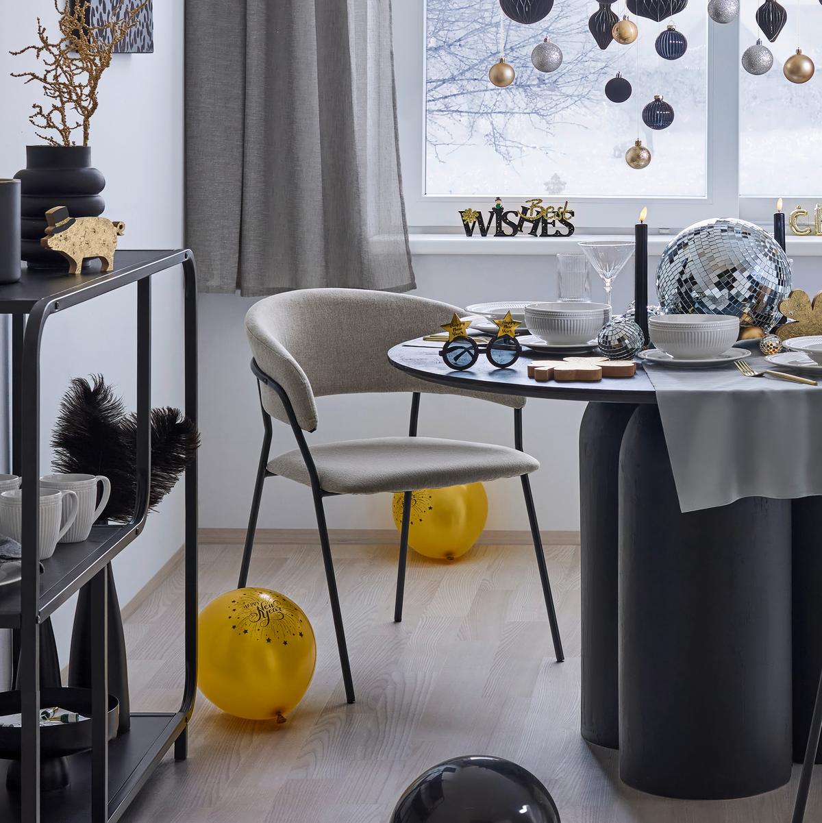 Material textil decorativ VIOLA - argintiu, Konventionell, textil (35/180cm) - Modern Living