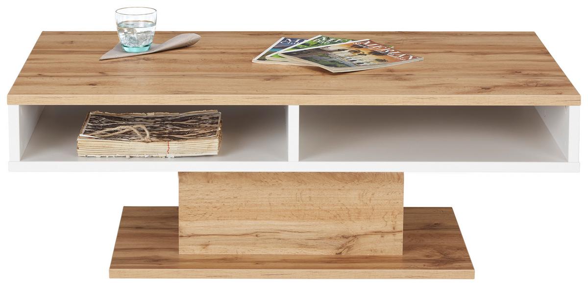 Couchtisch in Eichefarben - Weiss/Eichefarben, Modern, Holzwerkstoff (120/70/43cm) - Mömax