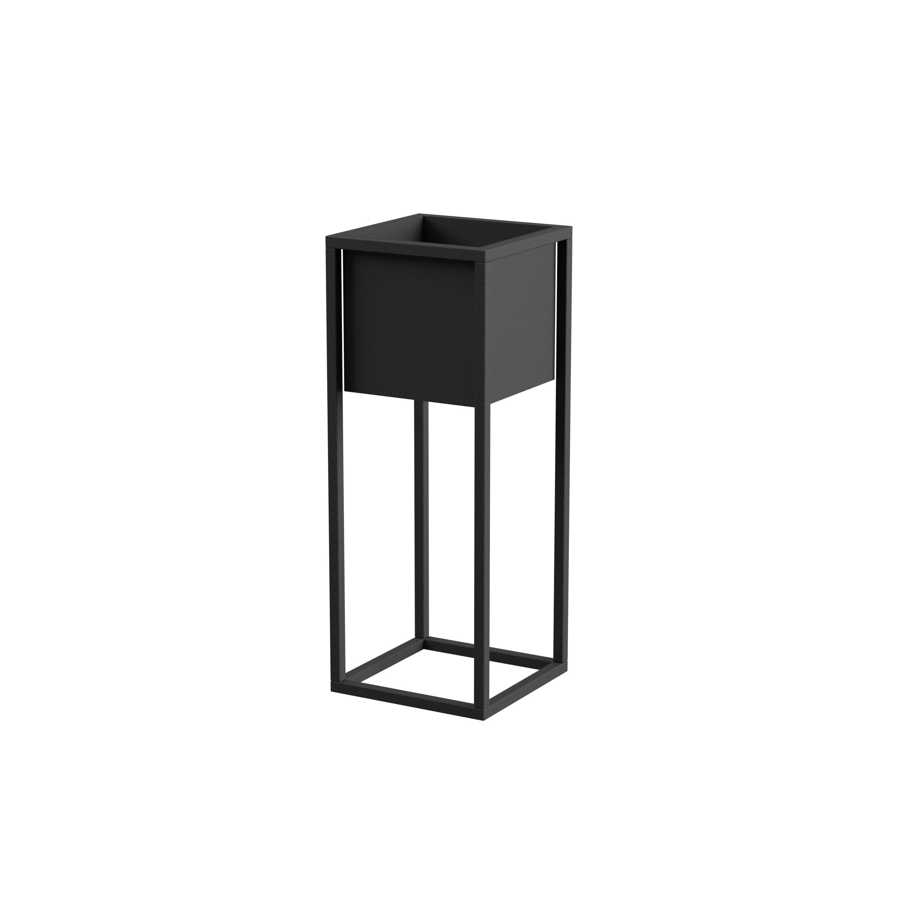 Blumenständer Schwarz - Schwarz, Basics, Metall (23/60/23cm)