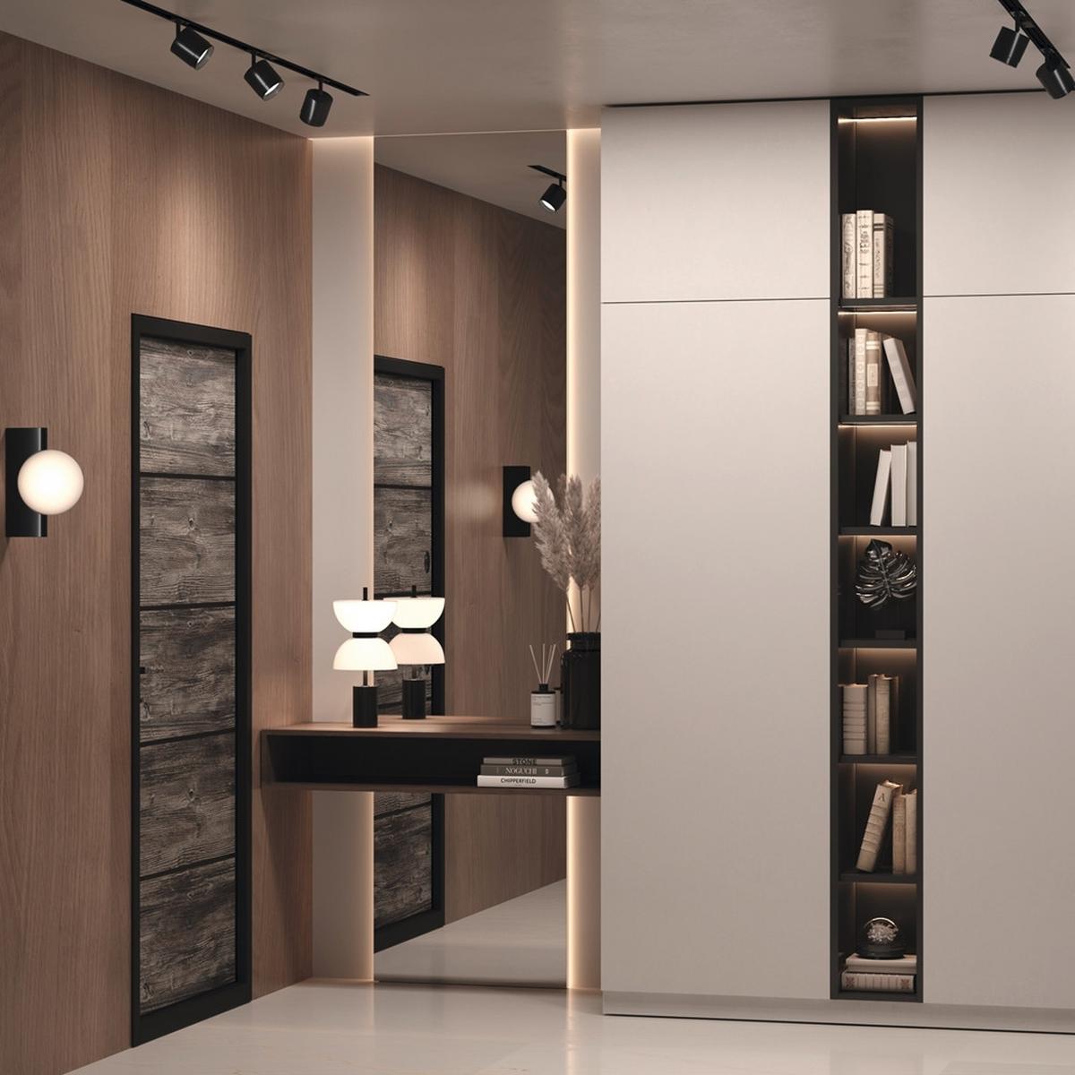 TISCHLEUCHTE KYOTO - Schwarz, Modern, Stein/Metall (22/46cm) - MAYTONI