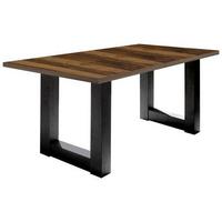 Ausziehtisch in Schwarz/Eichefarben - Eichefarben/Schwarz, Modern, Holzwerkstoff (140-190/90/76cm) - Mömax