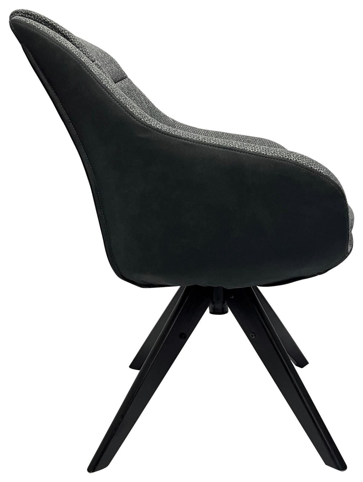 KRZESŁO Z PODŁOKIETNIKAMI FRESH - antracytowy/czarny, Konventionell, drewno/tkanina (57/83,5/60cm) - Landscape