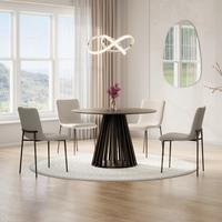 Jedilna Miza Ennio, Ø 120cm, Črna - črna, Moderno, les (120/120/75cm) - Bessagi Home
