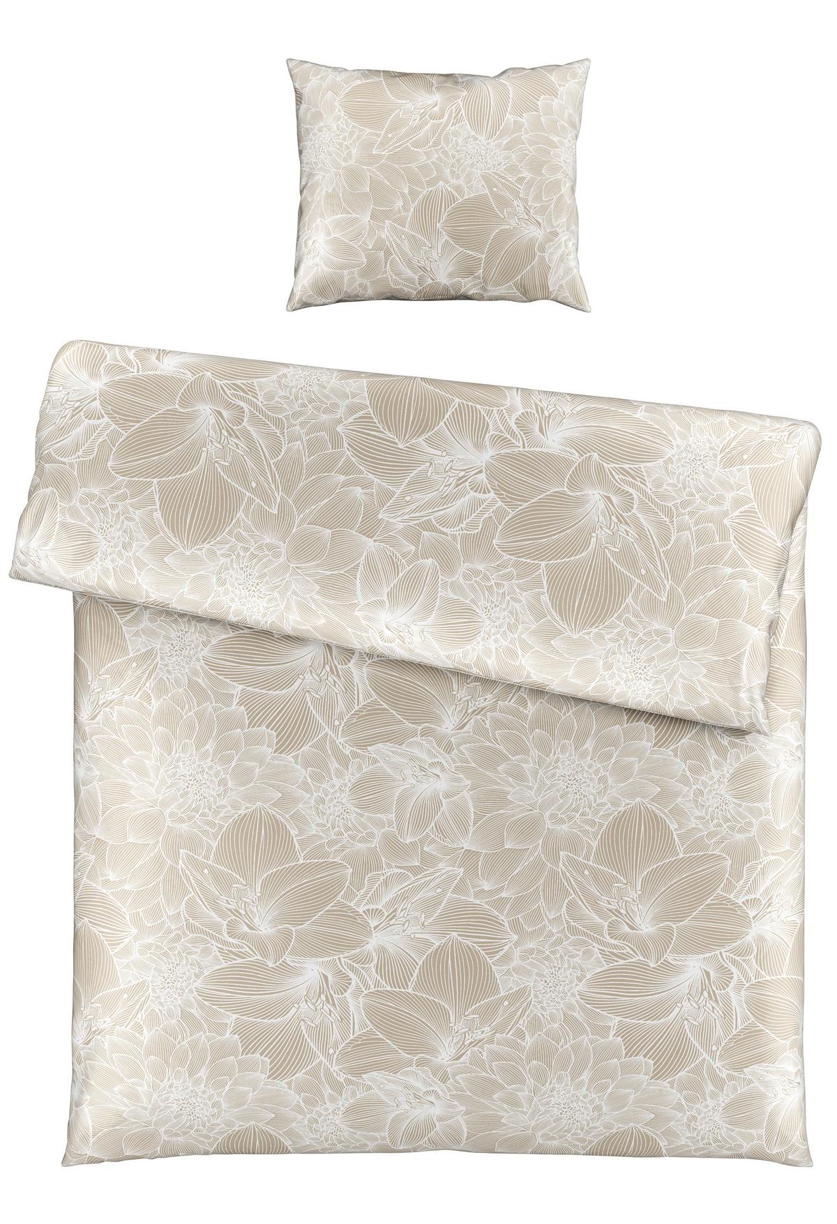 BETTWÄSCHESET LARISSA - Beige, Konventionell, Textil (160/210cm) - Premium Living