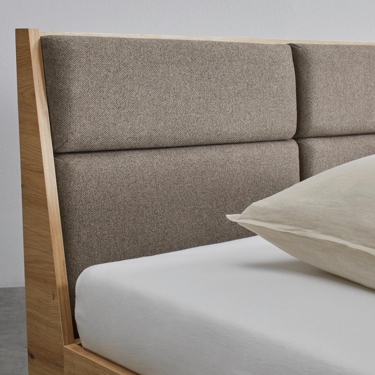 Polsterbett Dormio ca. 180x200 cm Eichefarben/Braun - Eichefarben/Schwarz, MODERN, Holz/Textil (180/200cm) - Bessagi Home