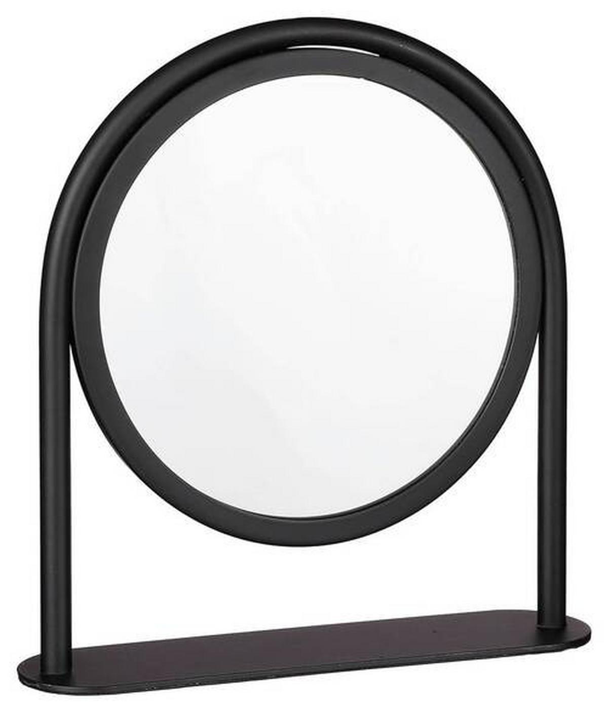 Dekor Tükör Mirror - fekete, Modern, fém (24,5/26,5/6cm) - Modern Living
