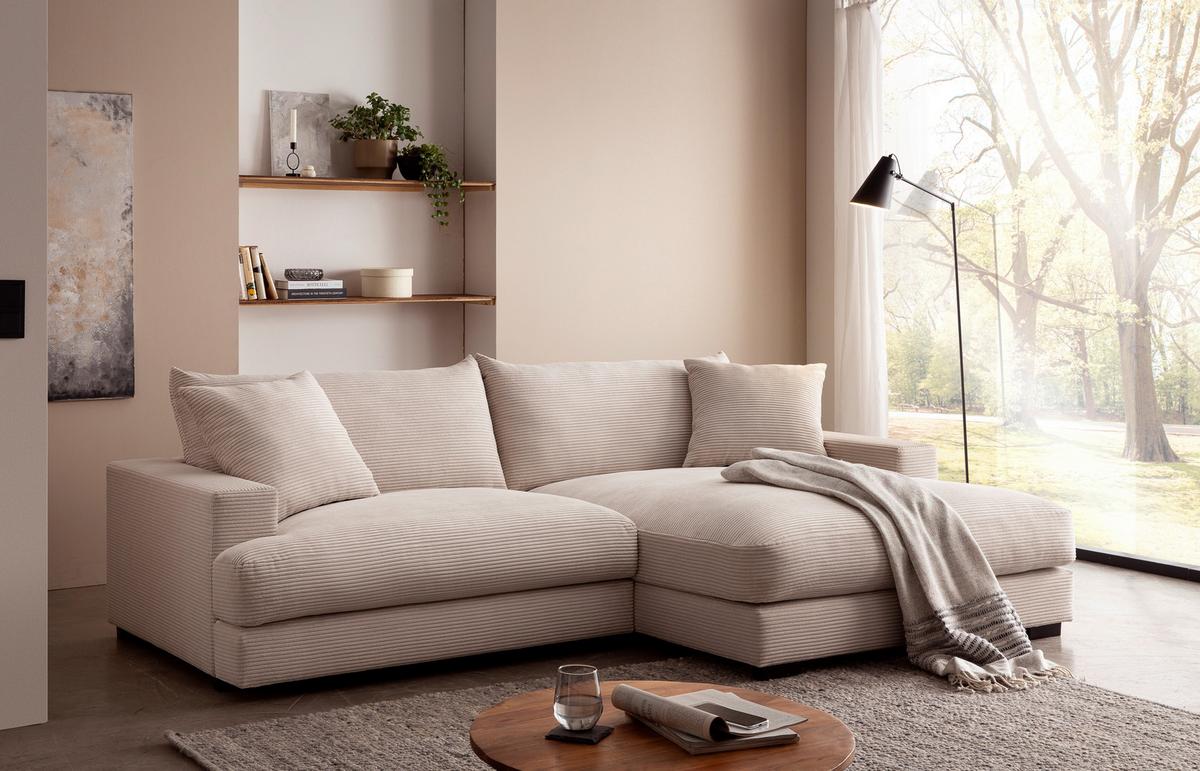 Kutna Garnitura Pelle - bež/crna, Moderno, tekstil (265/180cm)