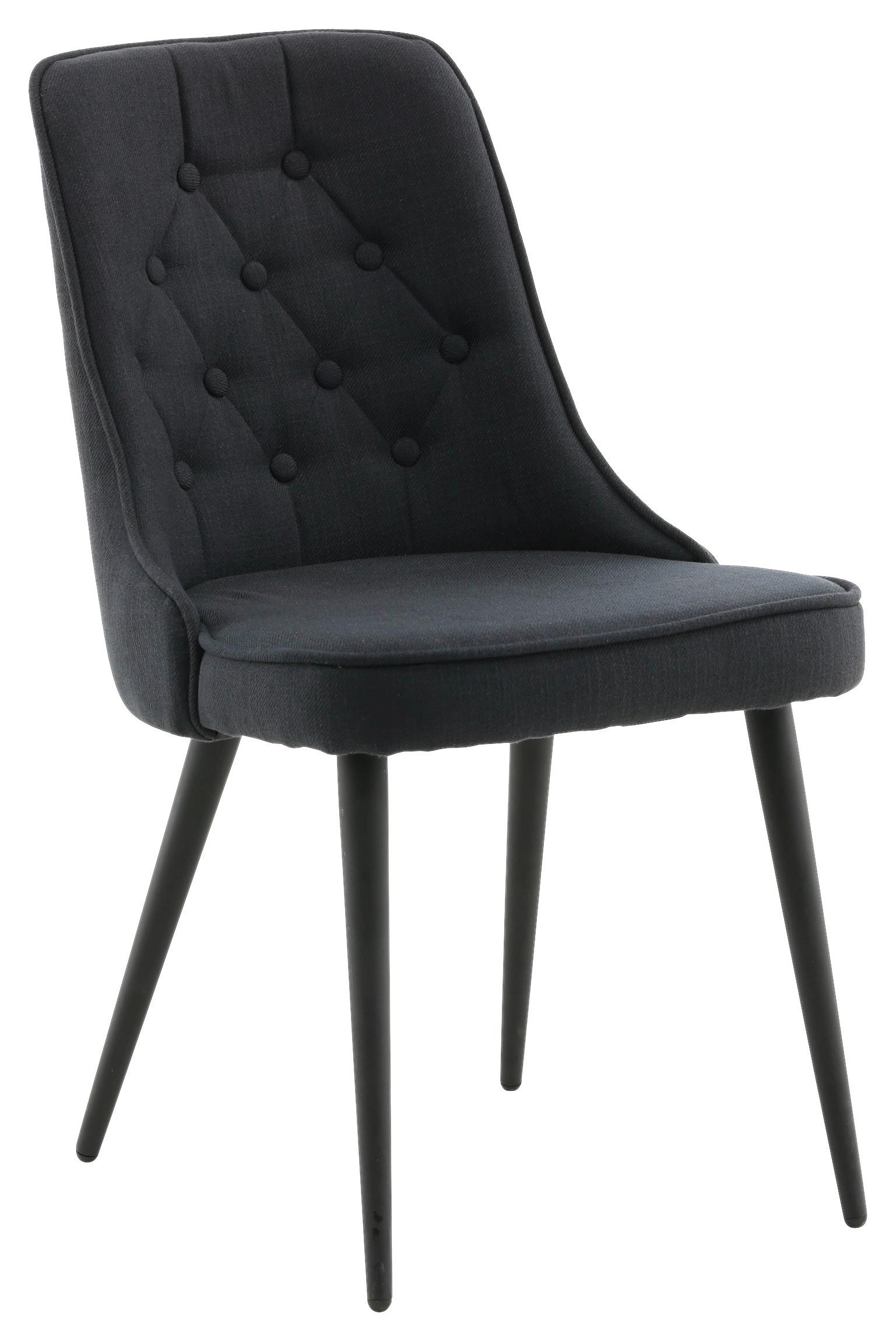 STUHL-SET VELVET DELUXE - Schwarz, Design, Kunststoff/Textil (50/88.5/66cm) - Livetastic