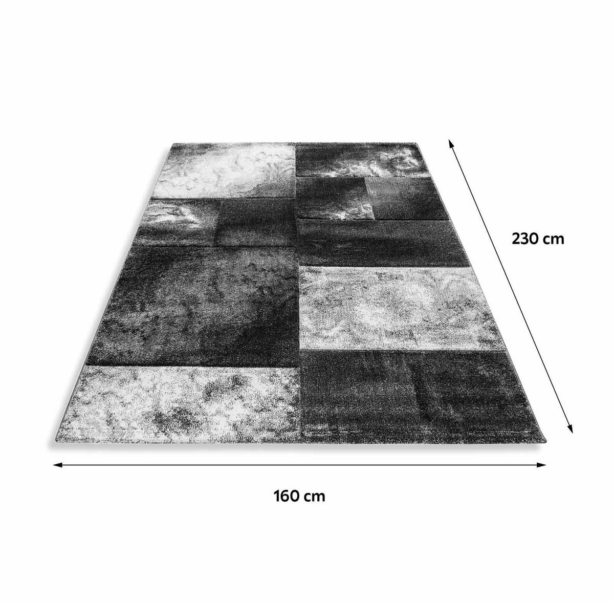 Webteppich Hawaii Grau ca. 160x230cm - Grau, KONVENTIONELL, Textil (160/230cm) - Novel