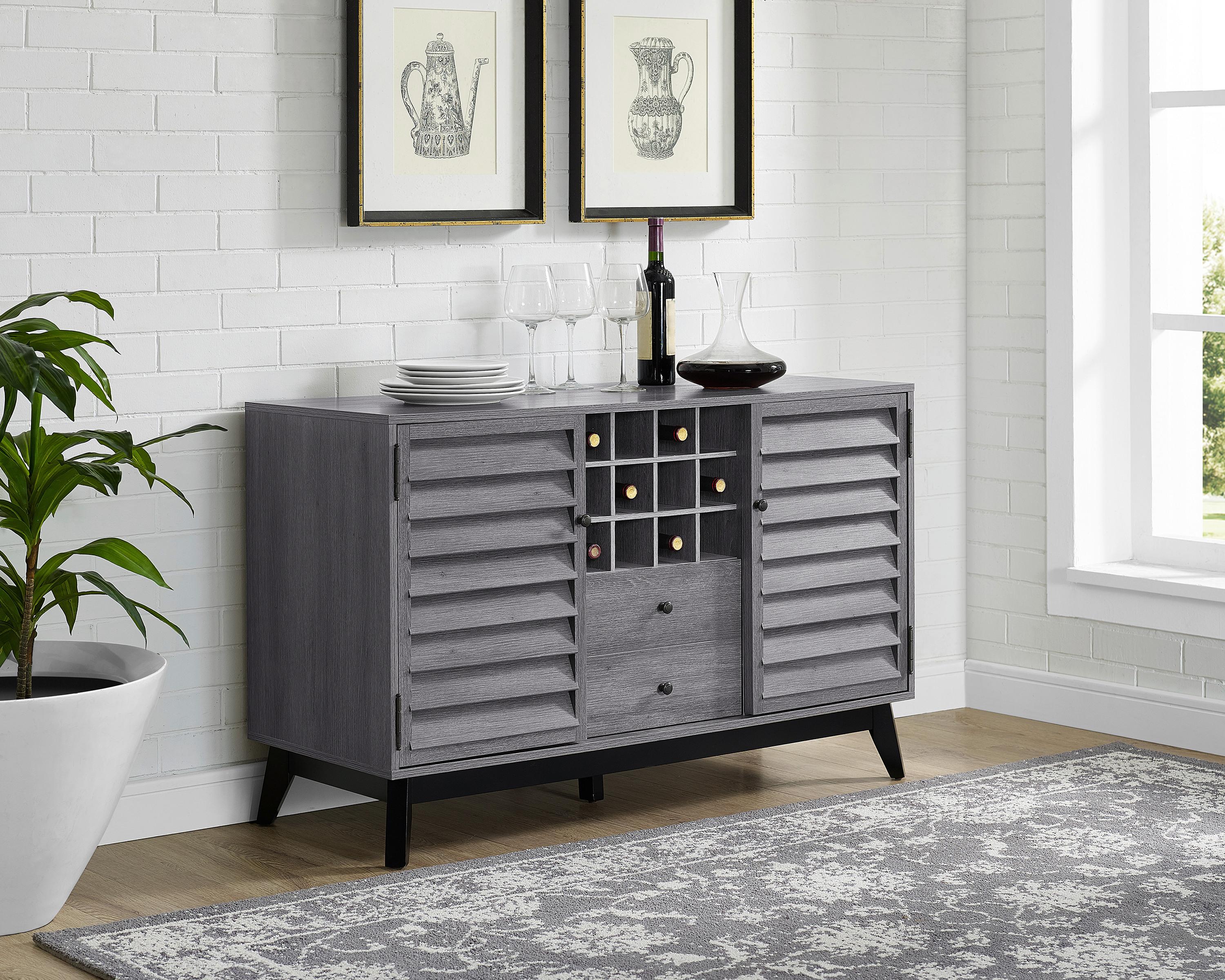 Weinregal Vaughn Grau ca. 120x76x48cm - Eichefarben/Eiche grau, Design, Holzwerkstoff/Metall (120/76/48cm) - MID.YOU