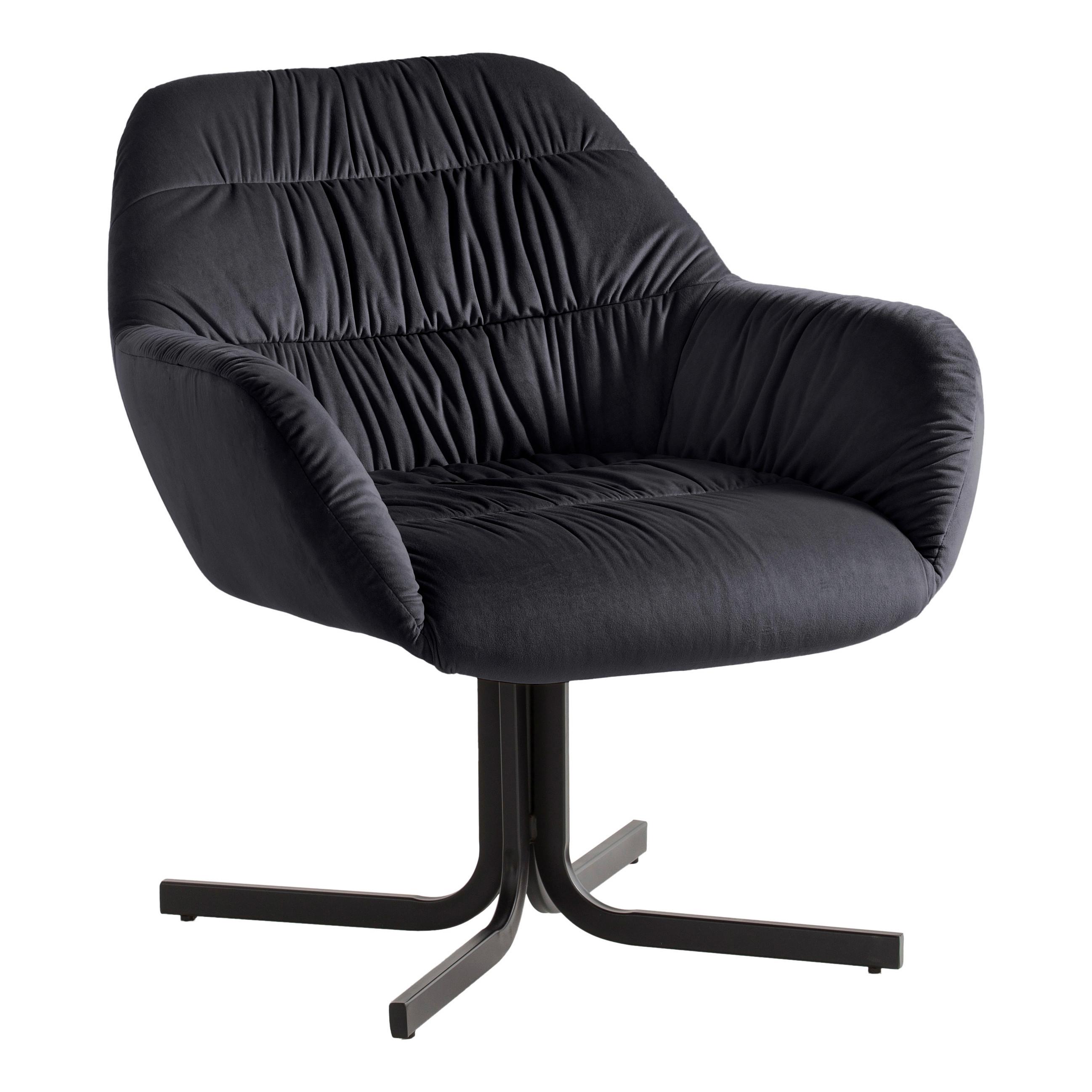 SESSEL WL6.953 - Schwarz, Design, Textil/Metall (64/74/68cm) - Livetastic