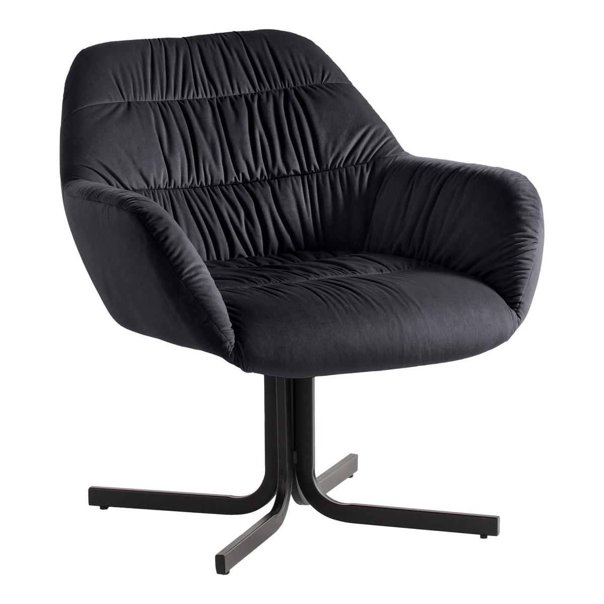 SESSEL WL6.953 - Schwarz, Design, Textil/Metall (64/74/68cm) - Livetastic