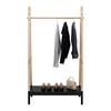 KLÄDSTÄLLNING TADEO II -SB- - svart/naturfärgad, Natur, trämaterial/trä (100/170/46cm) - Mömax