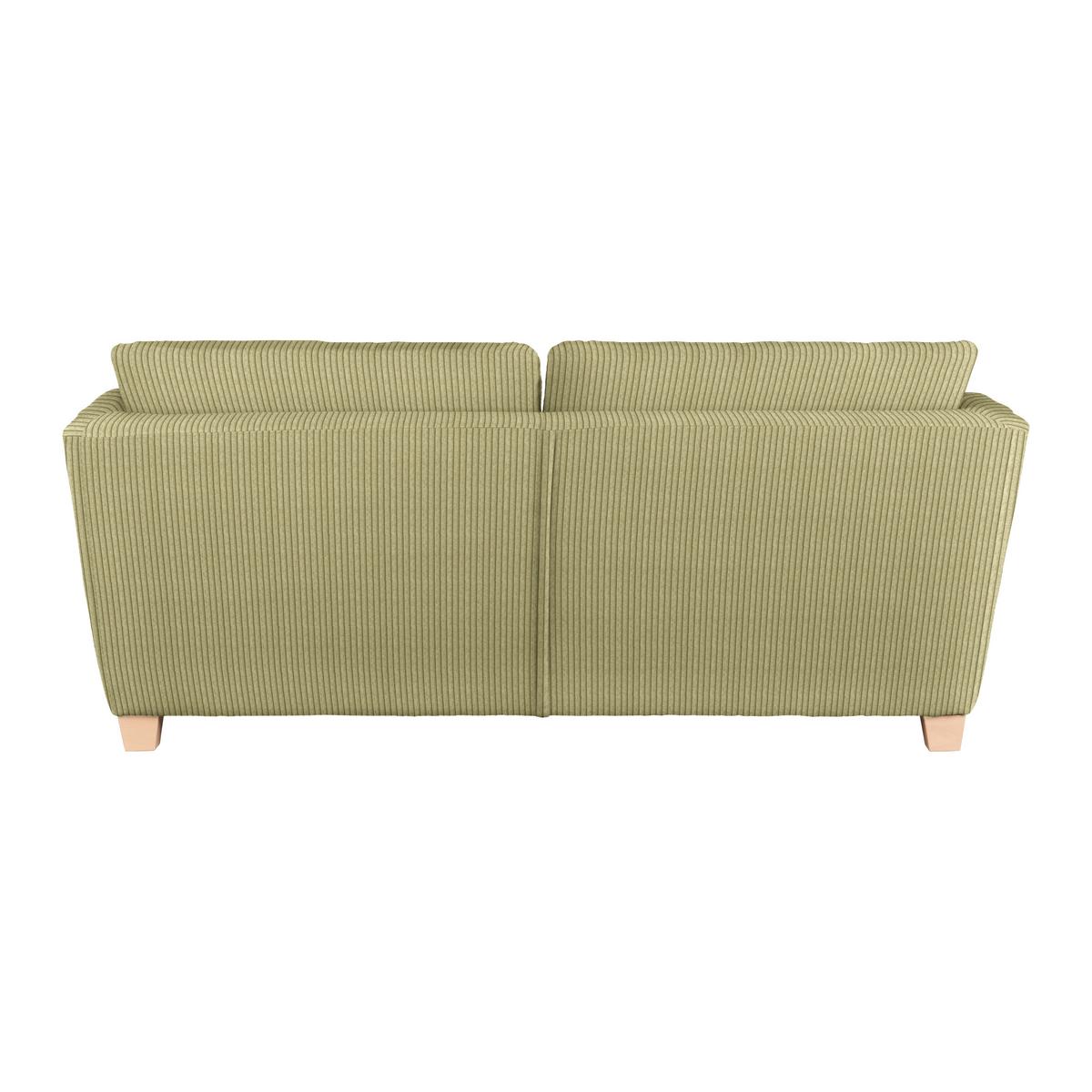 3-Sitzer-Sofa Devado Limette Cord - Limette/Naturfarben, Holz/Textil (216/70-85/95cm) - Mömax
