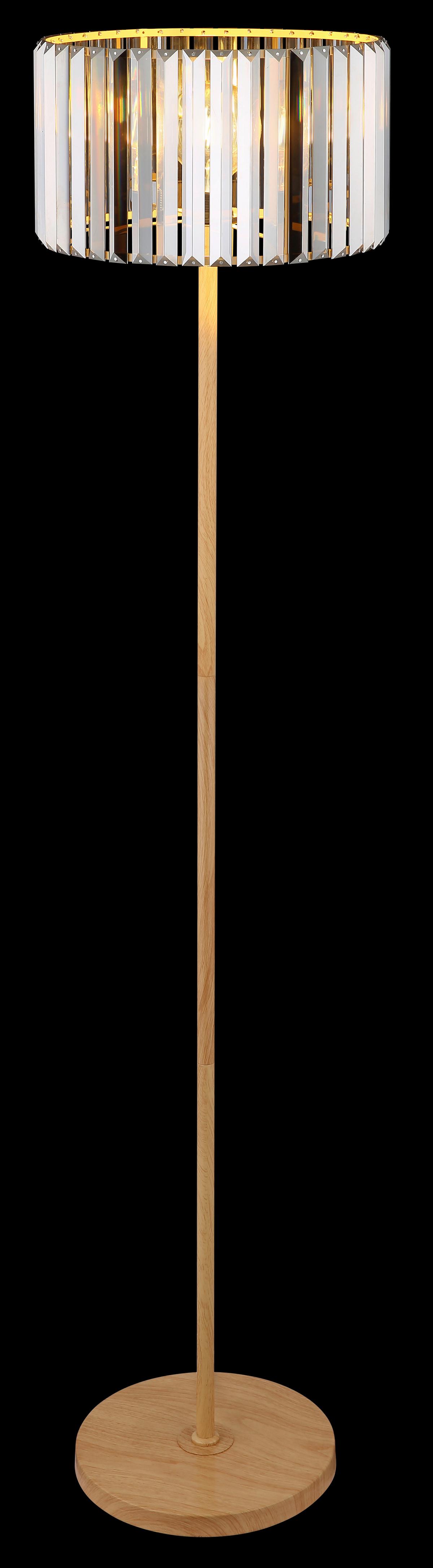 STEHLEUCHTE 40220146 RUN - Braun/Grau, Trend, Glas/Metall (35/150cm) - Globo