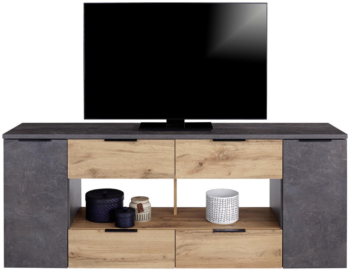 Masă pentru televizor Bernd - gri, Modern, material pe bază de lemn (180/70/40cm) - Modern Living