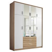 Ormar S Klasičnim Vratima Hildesheim - bijela/prozirno, Design, staklo/drvni materijal (185/231/56cm) - Modern Living