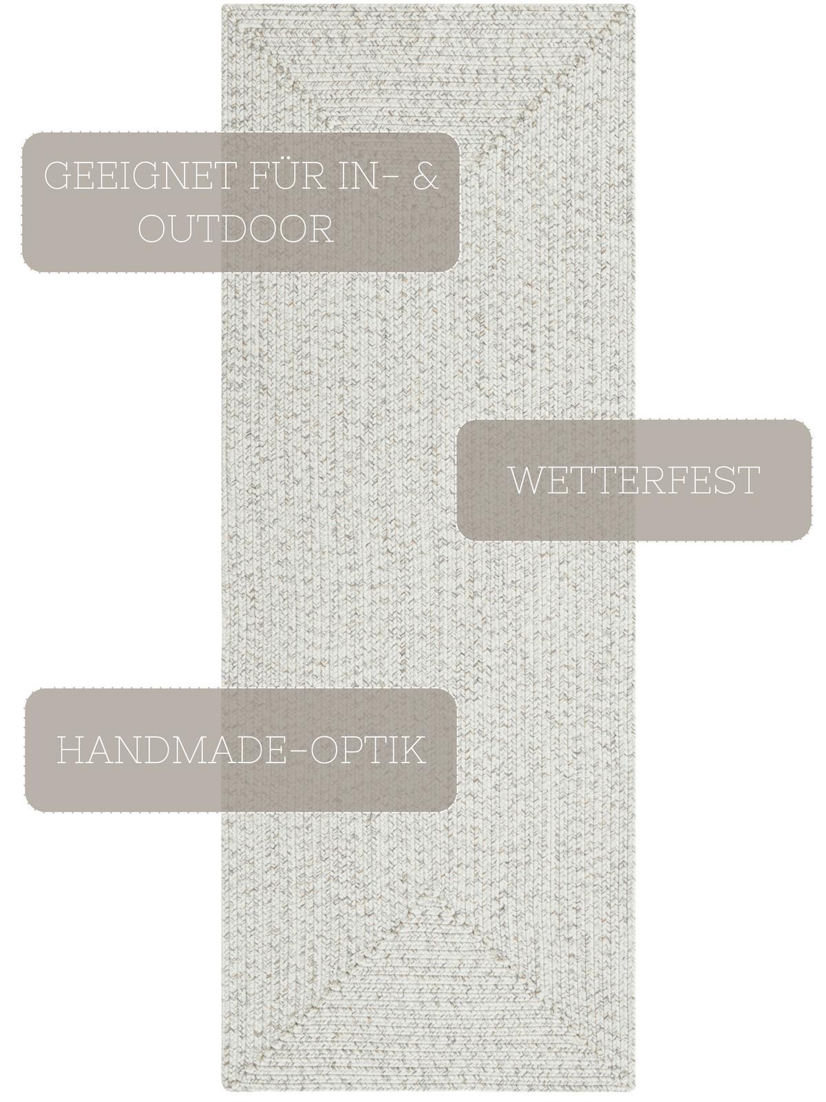 Läufer Trenzado Limelan Creme ca. 80x200cm - Multicolor/Creme, Design, Kunststoff (80/200cm)