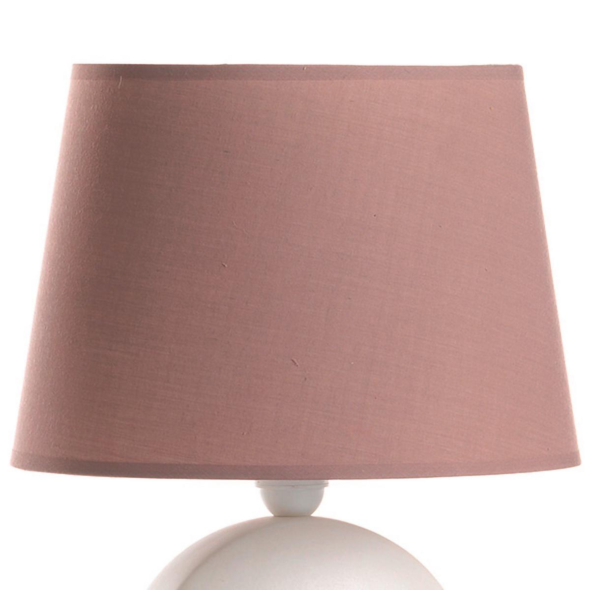 Asztali Lámpa 233/l - égerszínű/fehér, Basics, textil/kerámia (30/16/46cm)