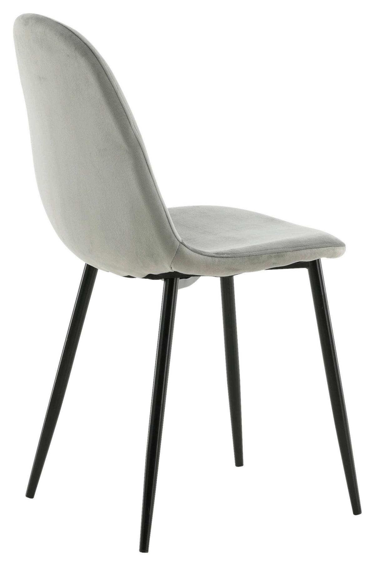 STUHL-SET POLAR - Schwarz/Grau, Design, Textil/Metall (42,5/88/53cm) - Livetastic