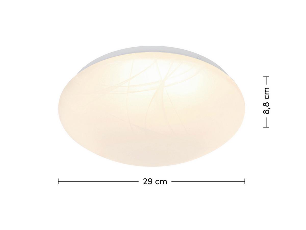 Led Svjetiljka Stropna Alabast - bijela/boje alabastera, Design, metal/plastika (29/8,8cm) - Mömax