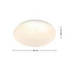 LED-TAKLAMPA ALABAST - vit/Alabasterfarben, Design, metall/plast (29/8,8cm) - Mömax