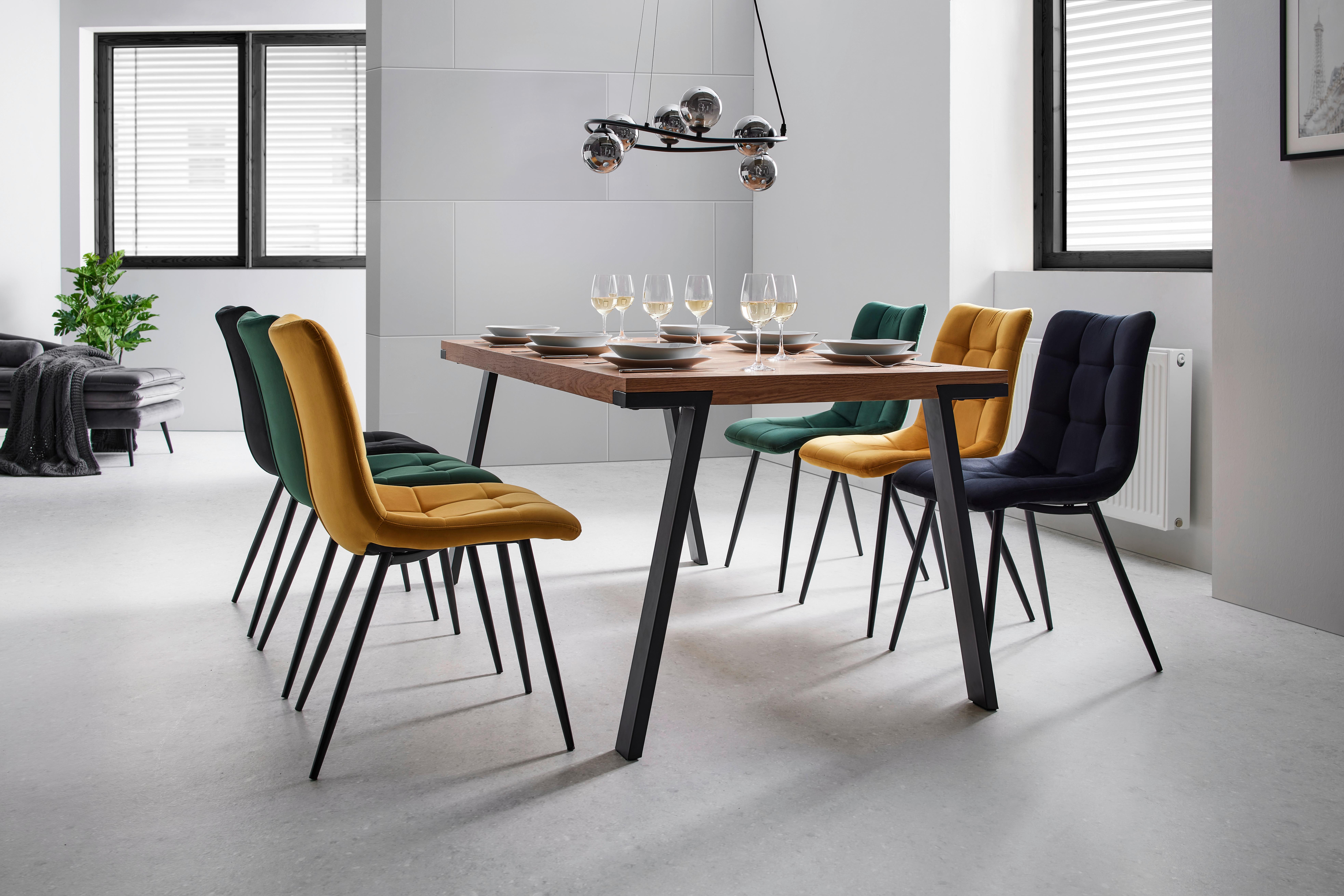 STOL SURI - svart, Modern, metall/trä (46/87/59cm) - Bessagi Home