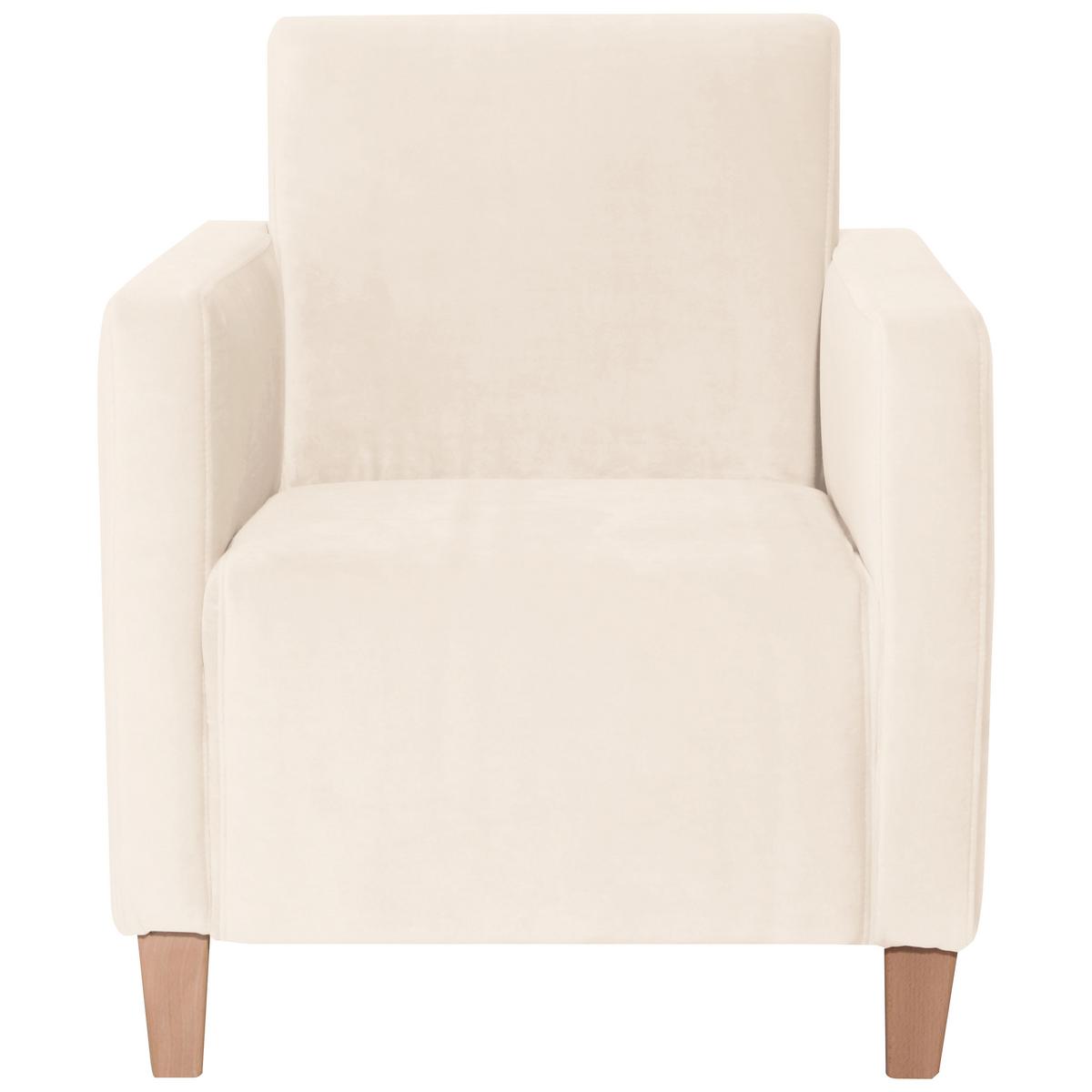 SESSEL MILLA - Creme/Naturfarben, Design, Holz/Textil (71/81/70cm) - Max Winzer
