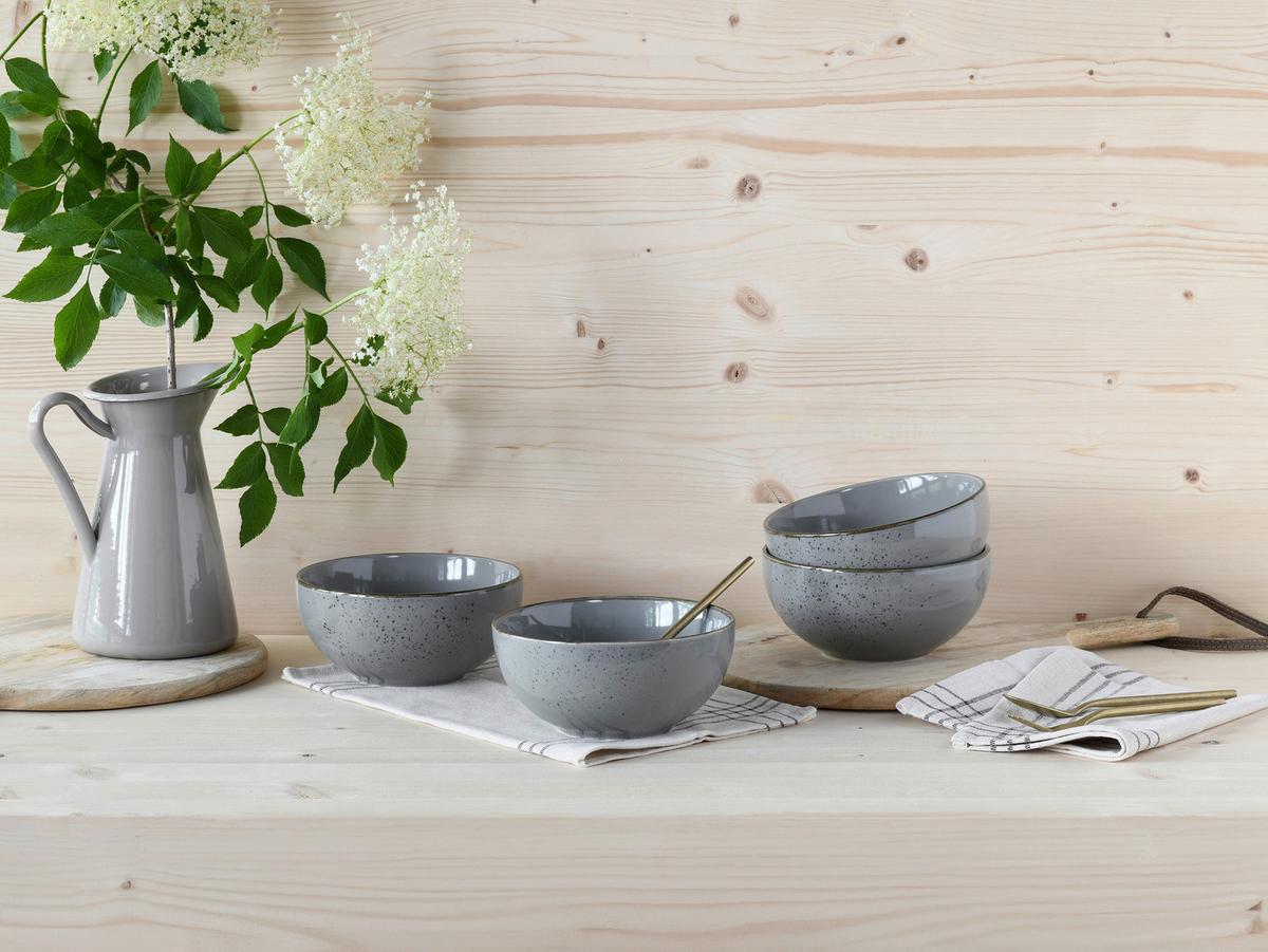 Set Posod Stone, 4-Delni - siva, Design, keramika (17,5cm) - Creatable