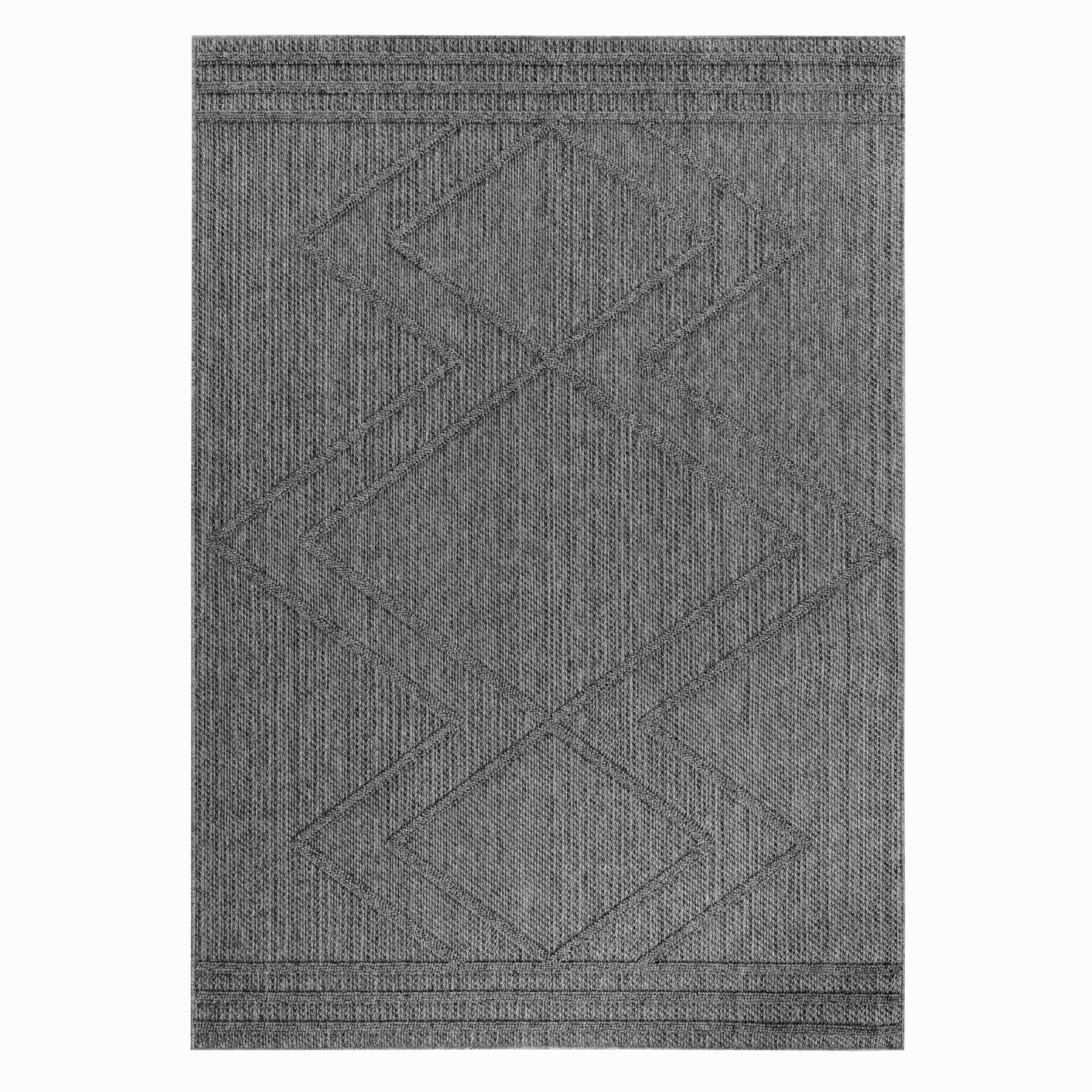 Outdoorteppich Patara Grau ca. 160x230cm - Grau, Design, Textil (160/230cm) - Novel