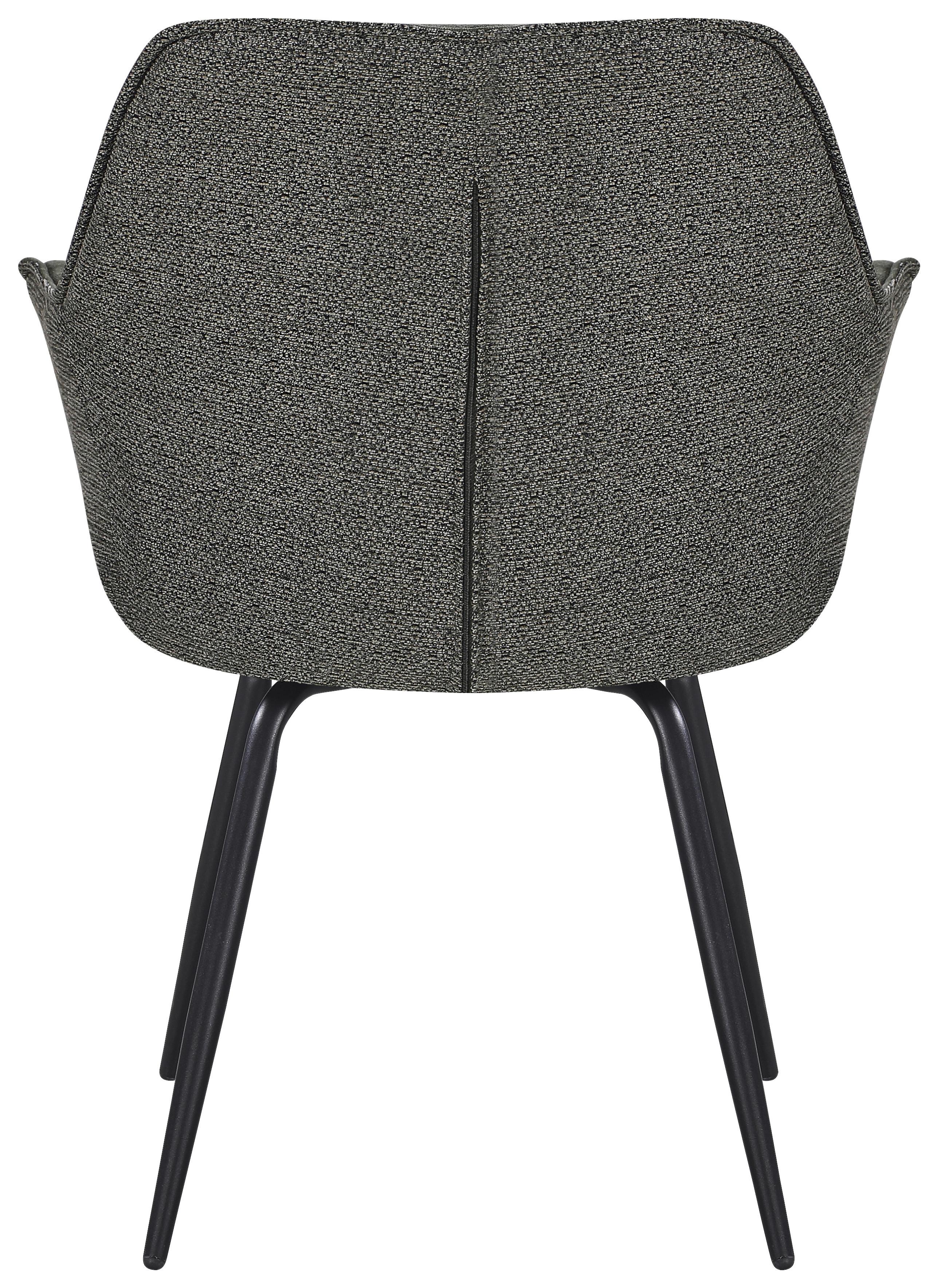 STOL MED ARMSTÖD NOVA - grön/svart, Modern, metall/textil (64/85/62cm) - Mömax