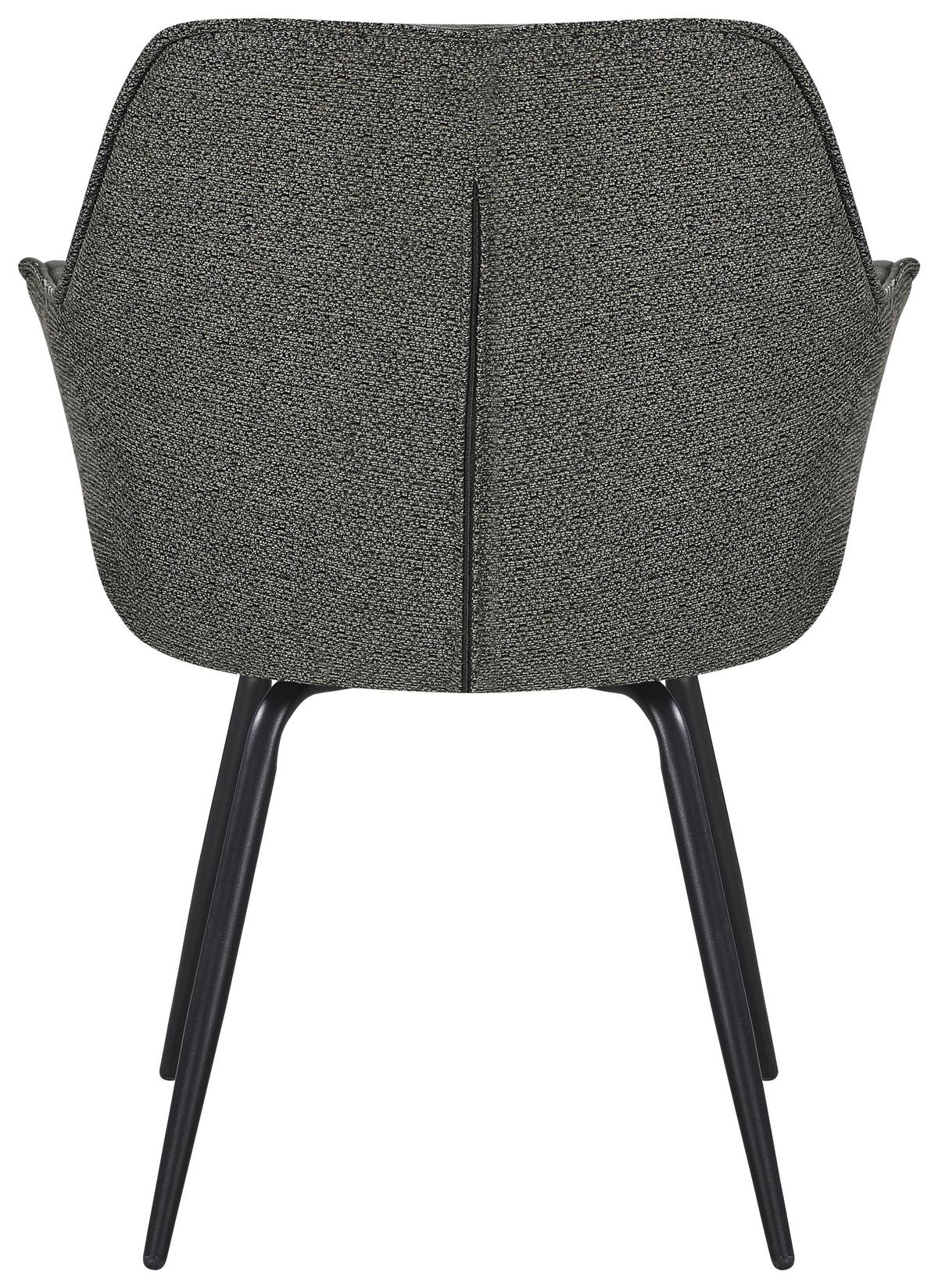 Armlehnstuhl Nova Grün - Schwarz/Grün, MODERN, Textil/Metall (64/85/62cm) - Premium Living