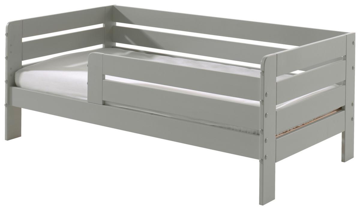 Kinderbett Grau ca. 76x144 cm - Naturfarben/Grau, MODERN, Holz/Holzwerkstoff (70/140cm) - MID.YOU