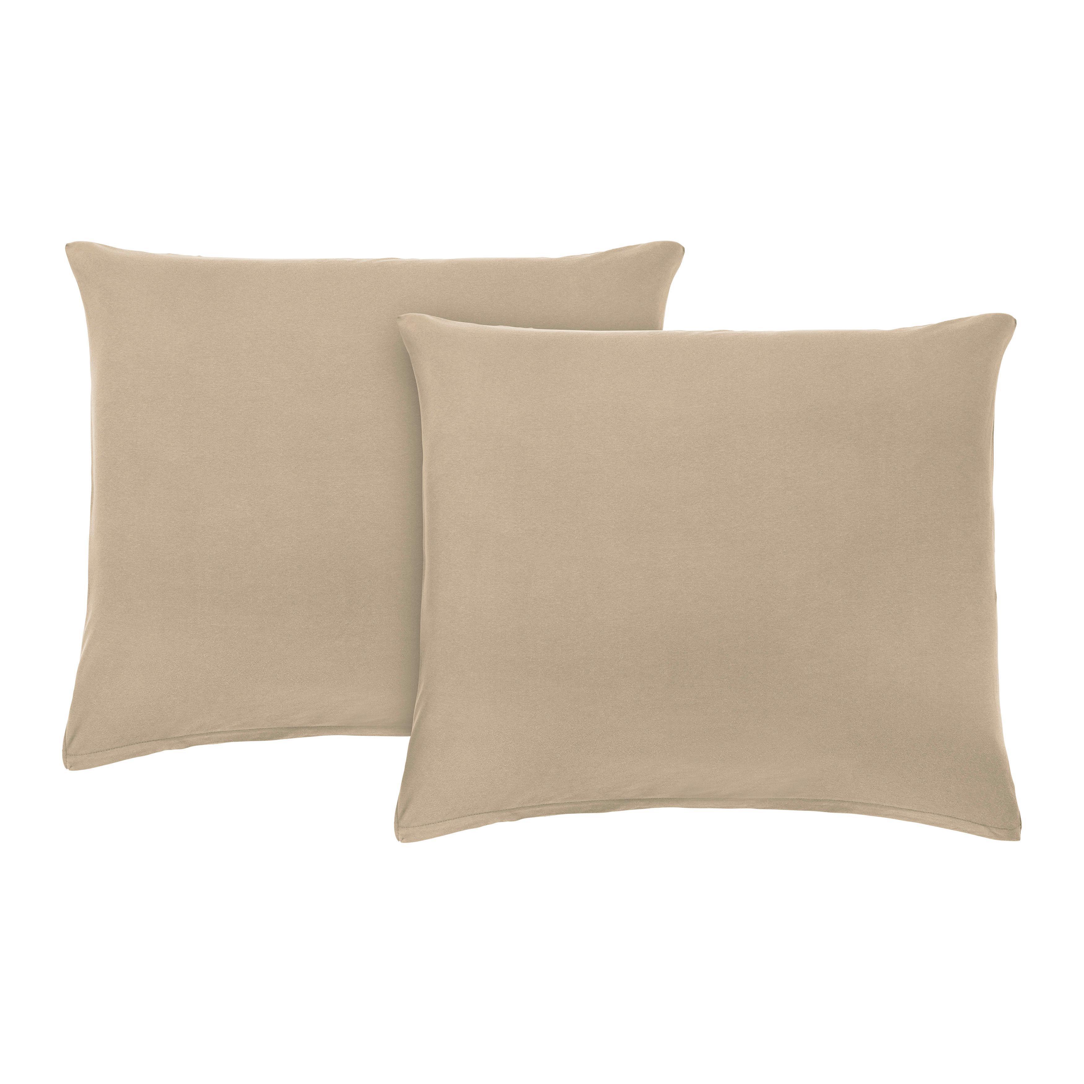 Kissenhüllen-Set Beige ca. 80x80cm, 2 Stk